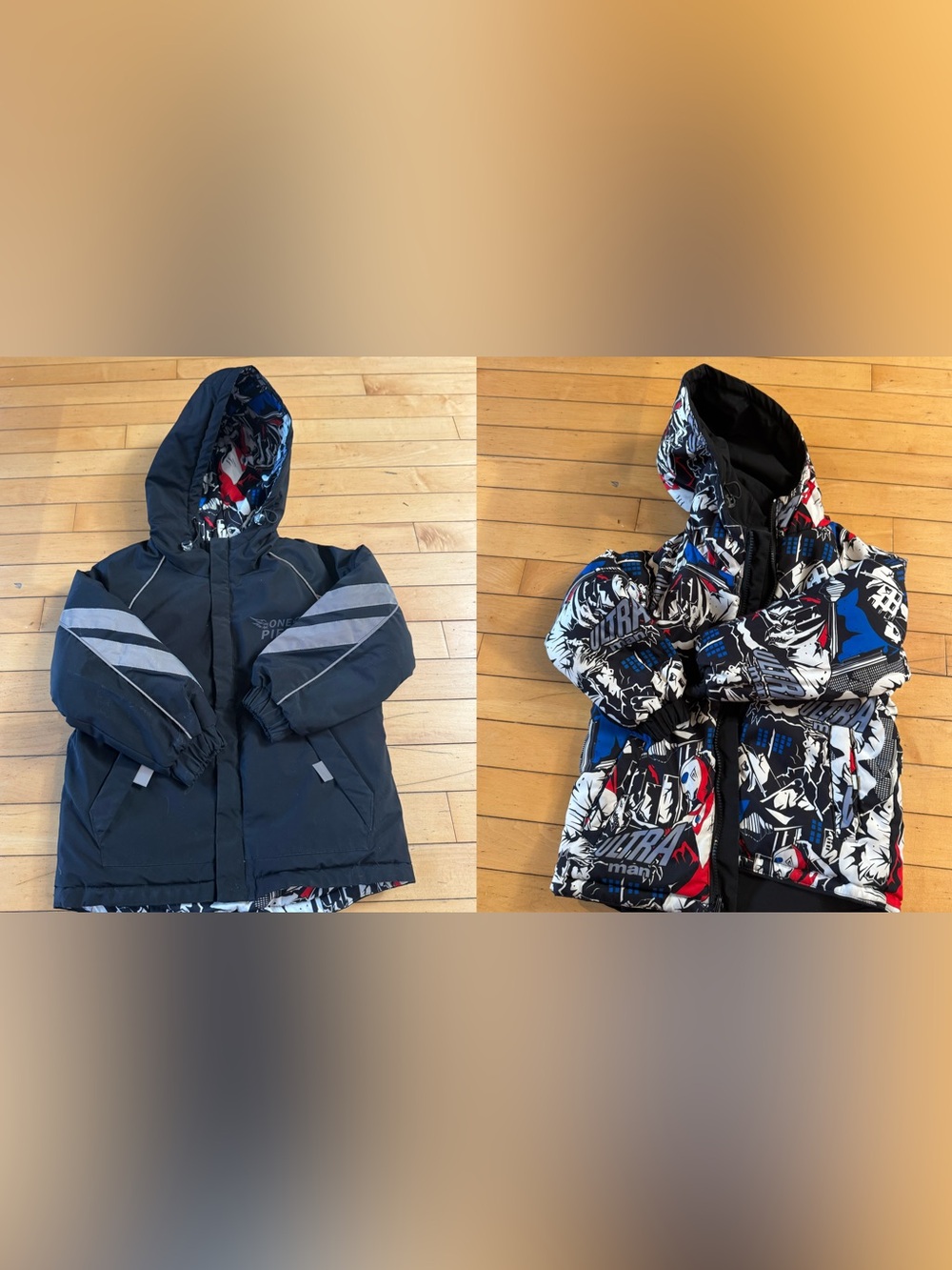 Boy Reversible Fall/ Early Winter puffer Jacket